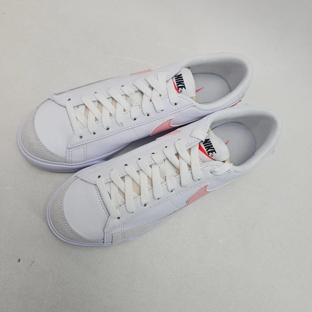Nike Blazer Platform Low Womens 8.5 White Pink Glaze walking‎ shoes US Size